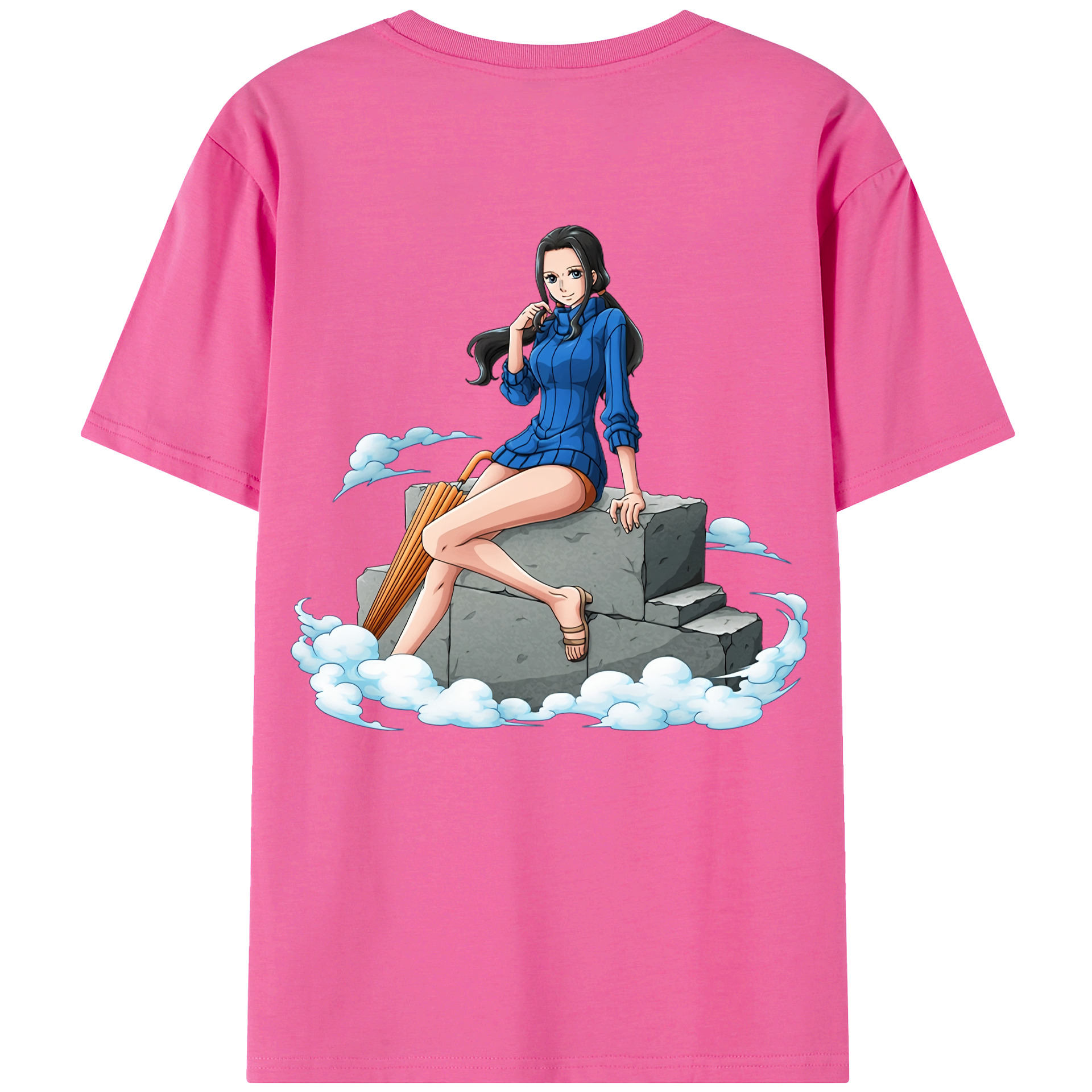 ワンピース ニコ・ロビン ONE PIECE Nico Robin レディース半袖Tシャツ(バックプリント)